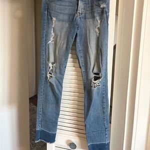 Flying Monkey Light Blue Distressed Boyfriend Jeans